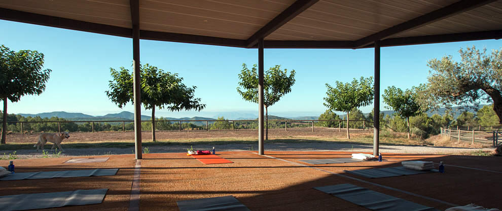 El prado y el cubierto del lago