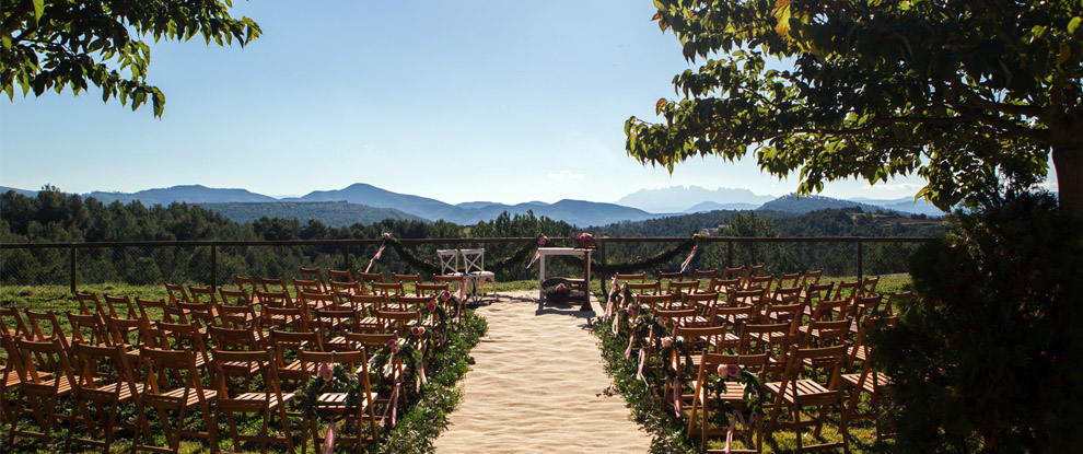 Cerimònia amb vistes a Montserrat